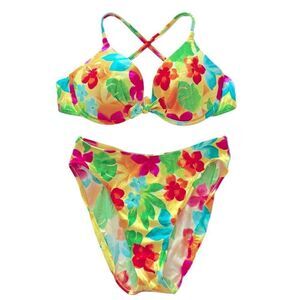 Vintage 90’s Hi Cut Floral Bikini Set